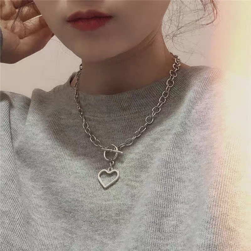 Dây chuyền Amuada hợp kim mặt hình trái tim phong cách cực ngầu PK11