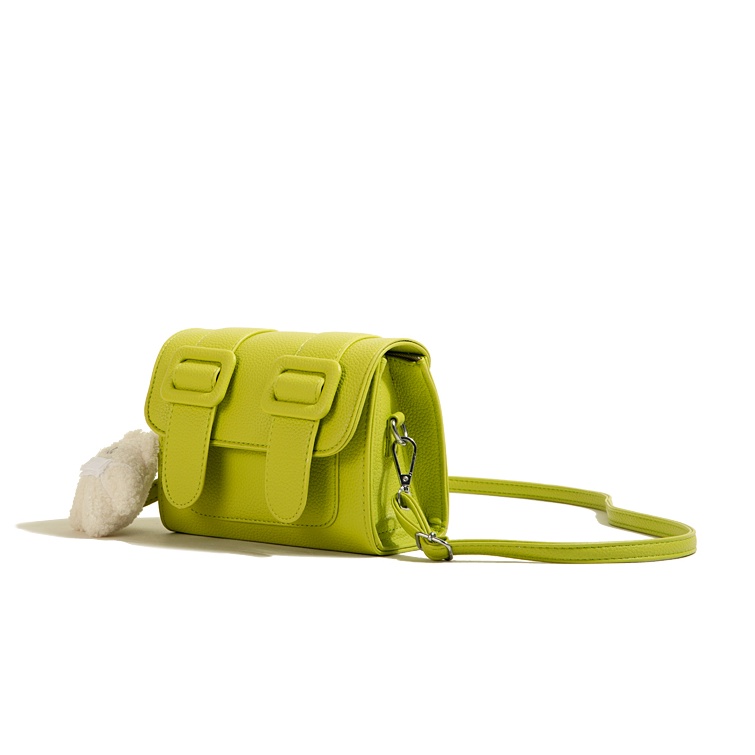 🌸Hàng Order🌸 Túi Xách Muzi&kai Chính Hãng Da Chần Nắp Dính Dây Da Đeo Móc Gấu Trang Trí Sang Chảnh Nữ Tính 🌸 Quảng Châu