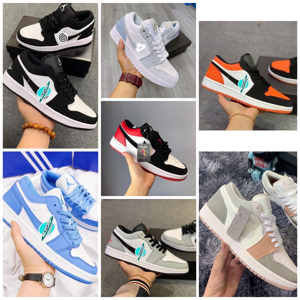 Giày jordan 1 cổ thấp các màu siêu mới , Giày thể thao jd 1 hot trend 2021 nam nữ dễ phối đồ Full box bill