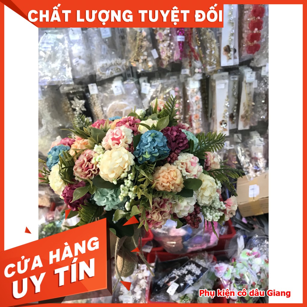 <TP>Hoa cầm tay cô dâu mẫu mới tháng 6-2018 nhiều màu