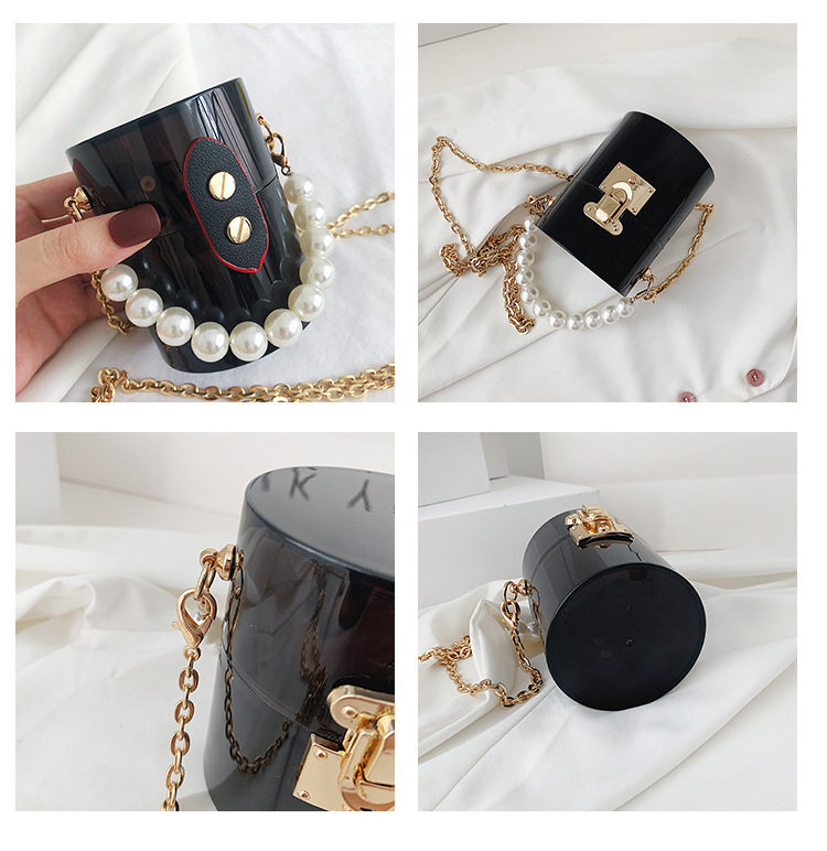 Túi Xách Đeo Chéo JASMIN NOIR Phối Dây Xích Thời Trang Cho Nữ