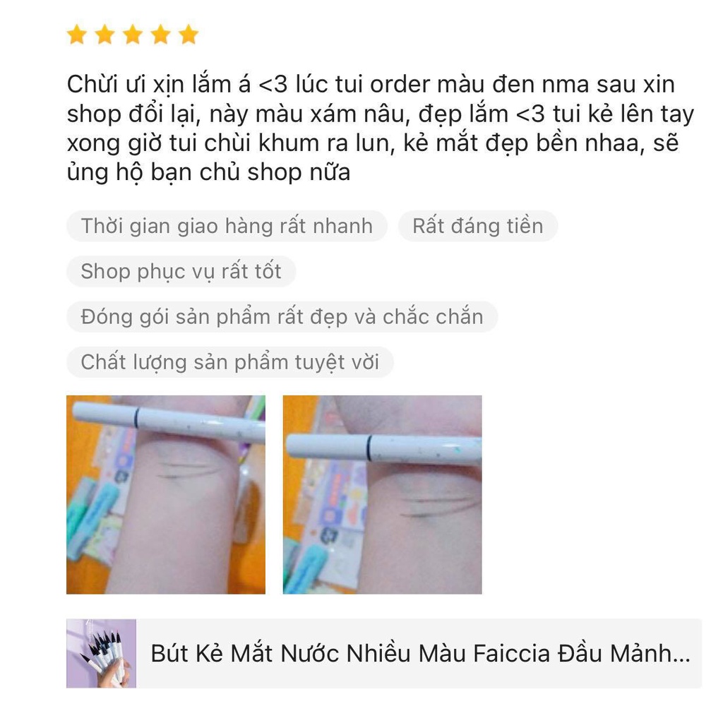 Bút Kẻ Mắt Nước Nhiều Màu Faiccia Đầu Mảnh Siêu Bền Steal Star Cat Nội Địa Trung | BigBuy360 - bigbuy360.vn