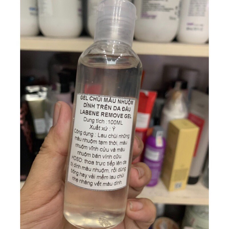 GEL LAU CHÙI VẾT MÀU NHUỘM DÍNH TRÊN DA ĐẦU LABENE 100ml