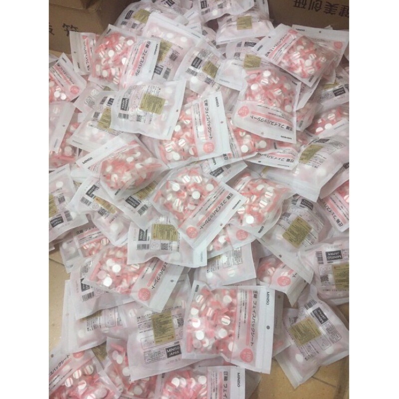 Túi 100 viên Mặt Nạ Giấy Nén miniso Nhật Bản siêu rẻ