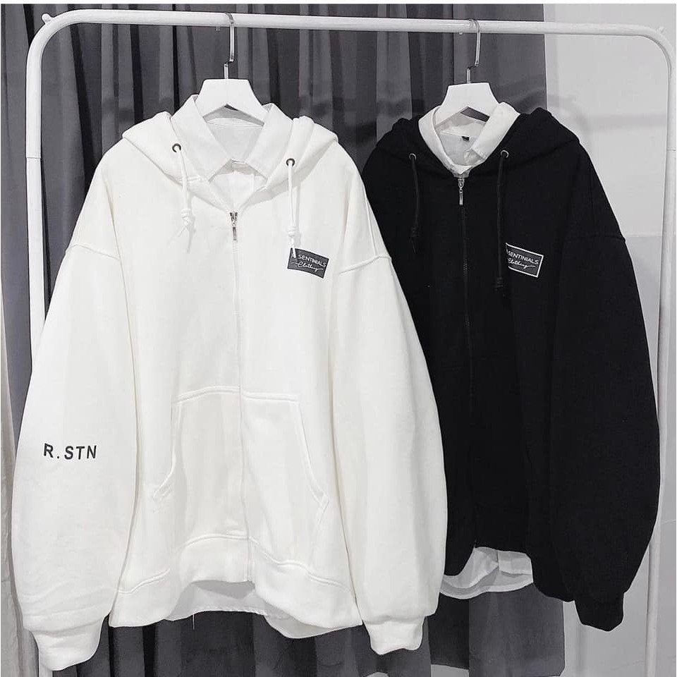 Áo khoác hoodie zip nam nữ STN chất nỉ dày có mũ,dây kéo form rộng, khoác ulzzang unisex FFSTORE