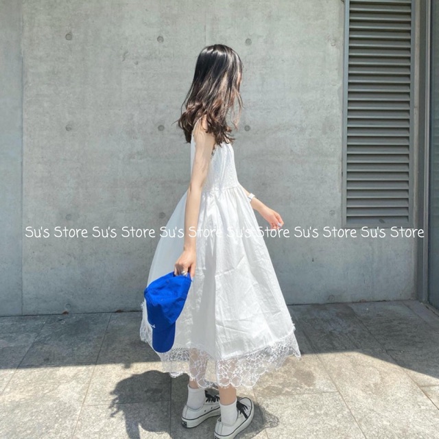 [Mã FATHANG5 giảm 10K đơn 50K] Váy 2 dây dáng dài viền pha ren V413 SUSTORE | BigBuy360 - bigbuy360.vn