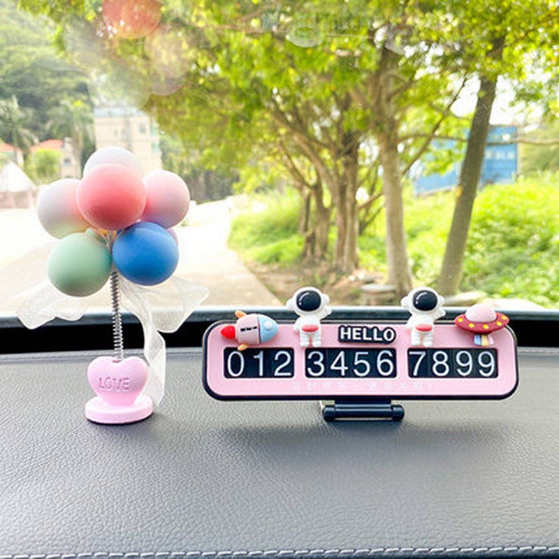 Automobile interior decorative poultry style temporary parking telephone number pad car accessories hb7I