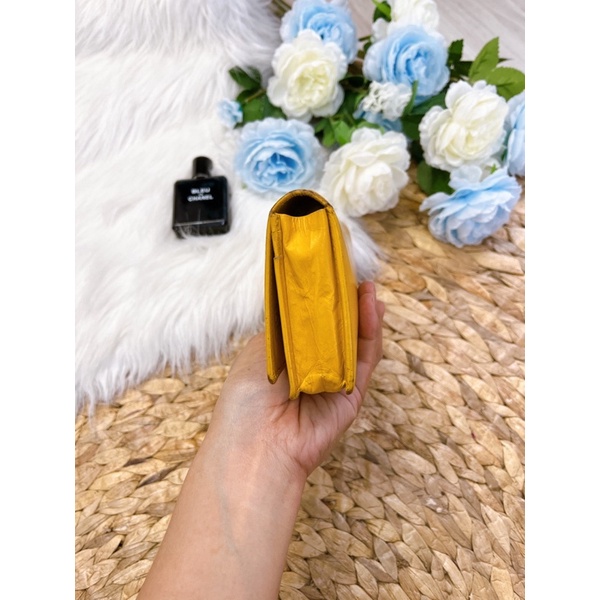 Ví hàng si màu vàng DA THẬT