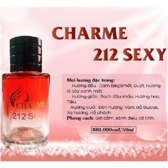 [Chính Hãng 100%] Nước Hoa Charme 212 Sexy (50ml) . Chính Hãng Cao Cấp