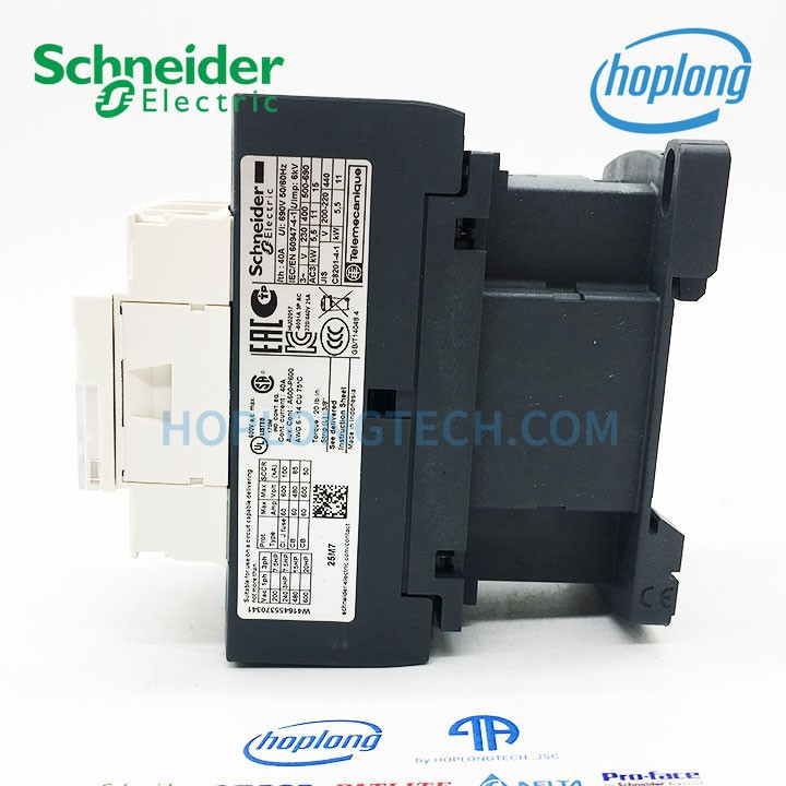 [CHÍNH HÃNG] LC1D25M7 Khởi động từ Schneider 25A 3 phađiện áp 220VAC