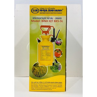 Bình Xịt 5 Lít Bình Minh: Bình Dùng Tưới Cây, Phun Sương, Phun Thuốc Trừ Sâu, Phun Thuốc Muỗi, Mối