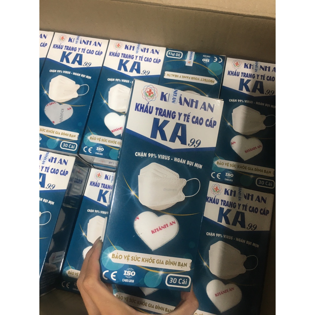 Khẩu Trang Y Tế 4 Lớp KA99 - Khánh An - Hộp 30 Cái