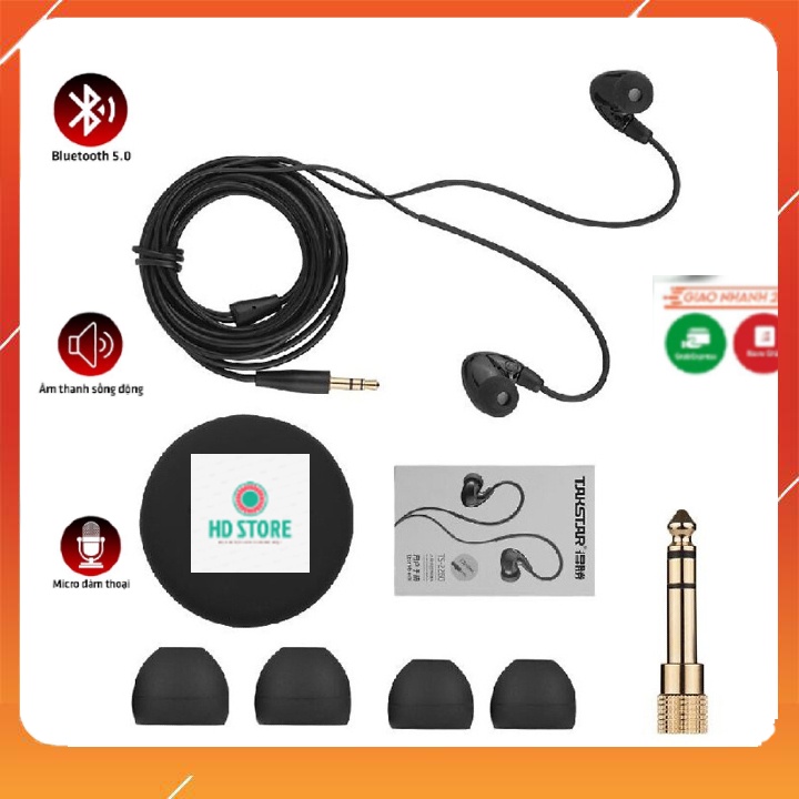 Tai Nghe Có Dây Nhét Tai Takstar TS-2260. Tai Nghe Kiểm Âm Cao Cấp, Âm Thanh Sống Động, Dây Tai Nghe Dài, Dễ Sử Dụng.