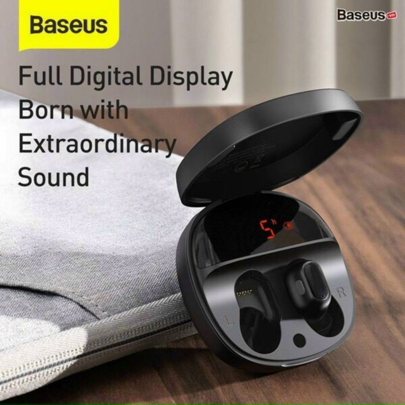 Tai nghe không dây TWS Baseus Encok WM01 Plus Bluetooth 5.0 tại nghe chính hãng giá rẻ