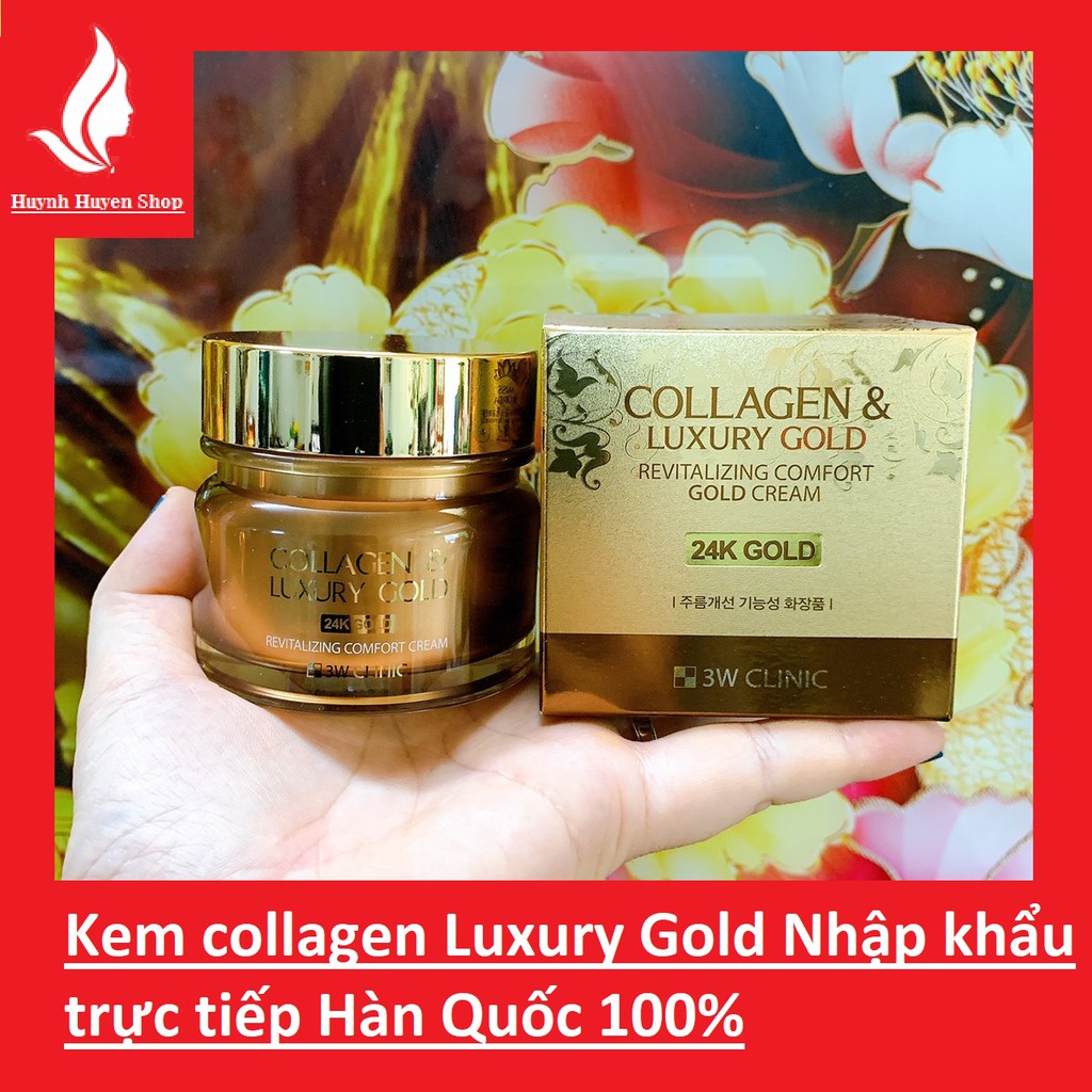 [chính hãng -giá sỉ] Kem Collagen Luxury Gold đánh bay nám chống lão hóa da hộp lớn 100g