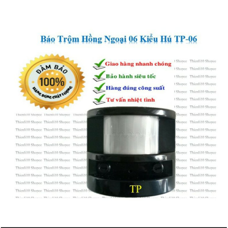 Báo trộm hồng ngoại độc lập 6 âm thanh [ Bảo hành 12 tháng lỗi 1 đổi 1] TP06