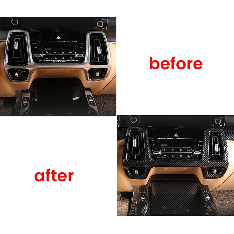 Khung Viền Máy Điều Hòa Xe Hơi Bằng Sợi Carbon Cho Kia Sorento MQ4 2020 2021 2022