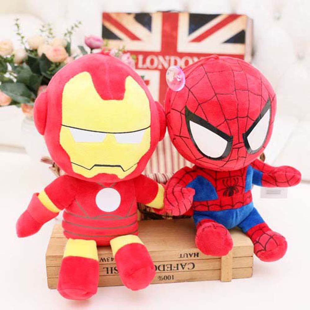 JAVIER Anime Marvel Avengers Christmas Gifts Plush Toys Anime Plush Toys For Kids Iron Man Captain America Batman Spiderman Soft Toy Movie Dolls