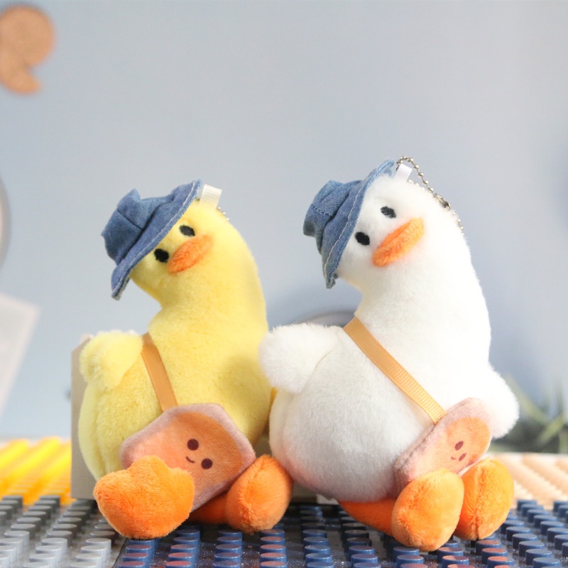 Móc Khóa Vịt Nhồi Bông Xinh Xắn Dễ Thương