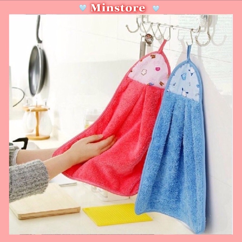 [Size Lớn] Khăn Lau Tay Nhà Bếp Có Móc Treo Tiện Dụng