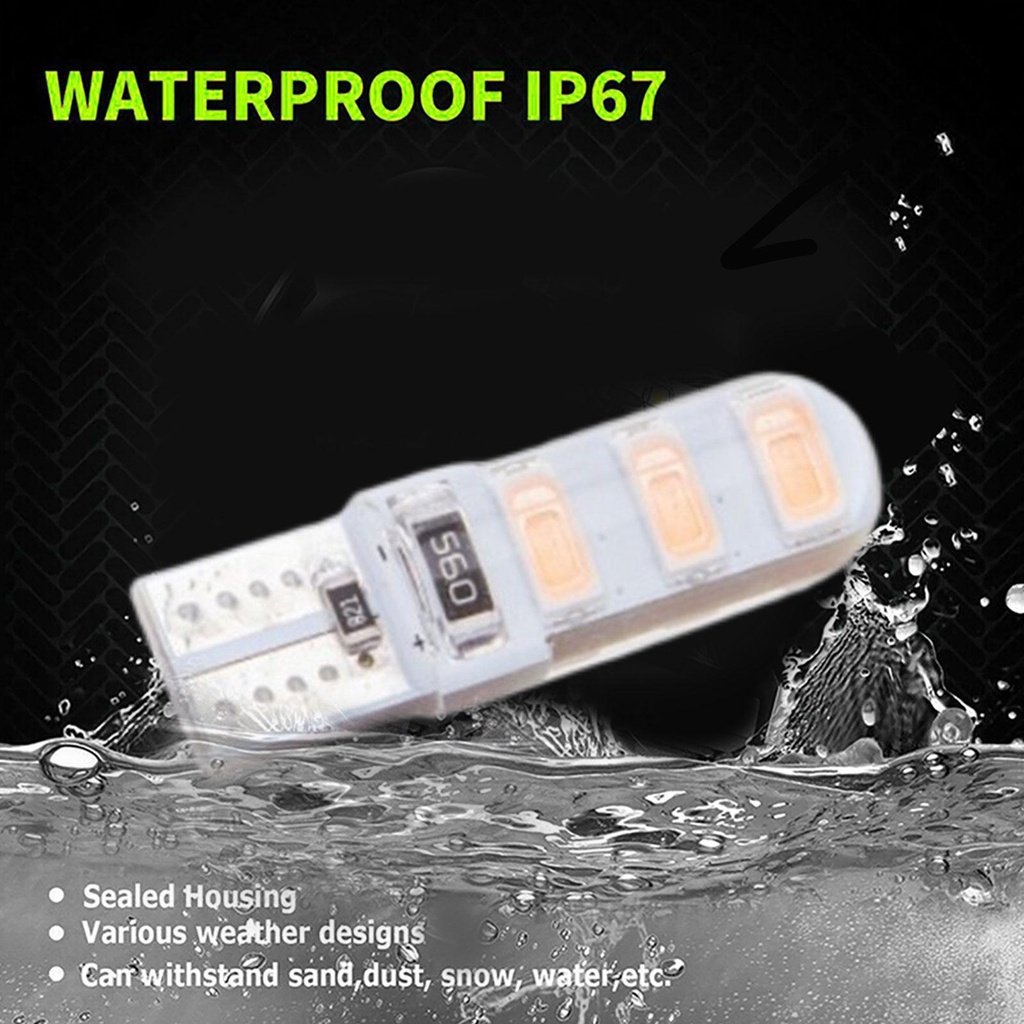 Đèn LED Silicone Chiếu Sáng Biển Số Xe Hơi W5W T10 5630 6SMD 5730 6 J6B9