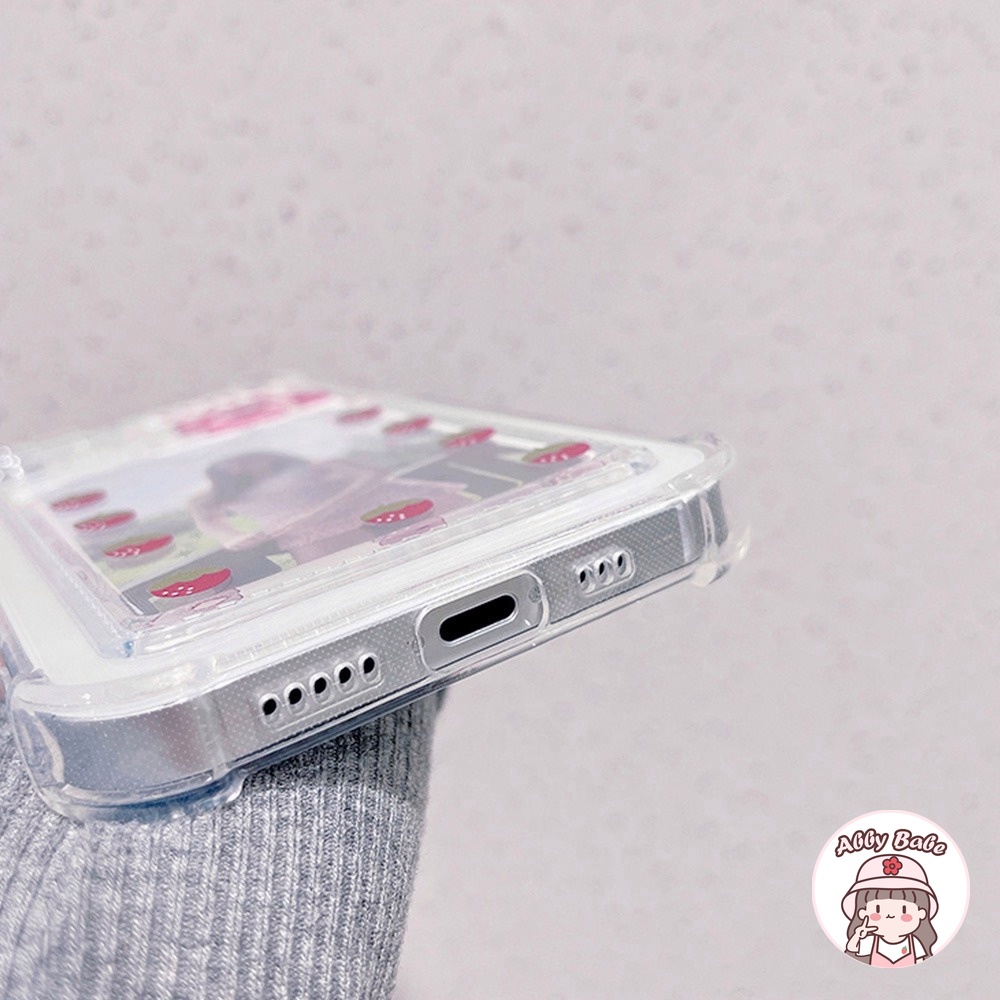 Ốp Điện Thoại TPU Mềm Trong Suốt Chống Mồ Hôi In Hình Gấu Hồng Cho IPhone 14 Pro Max 11 7Plus 13 12 11 Pro Max X XS XR