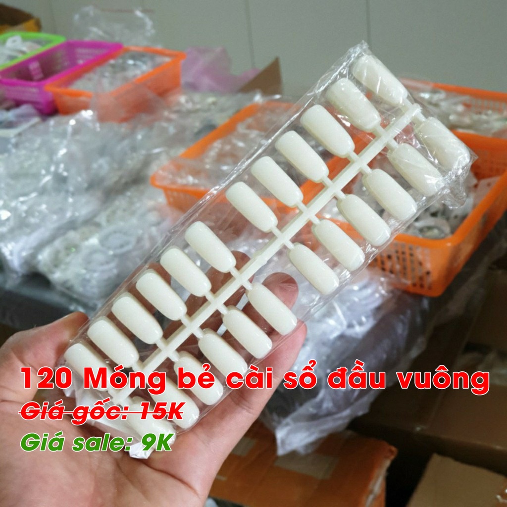 Móng bẻ cài sổ mẫu, tập sơn móng (120 móng = 5 vỉ)