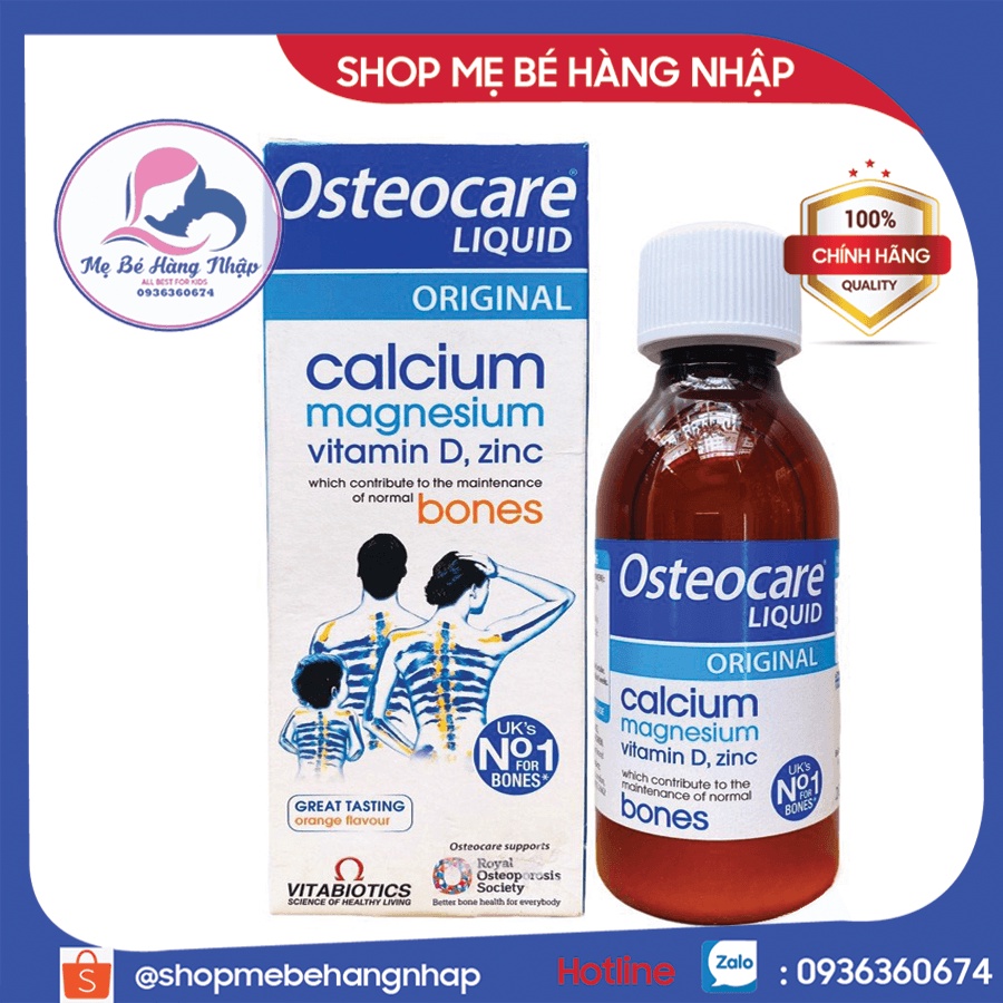 Canxi nước Osteocare Liquid 200ml của Anh