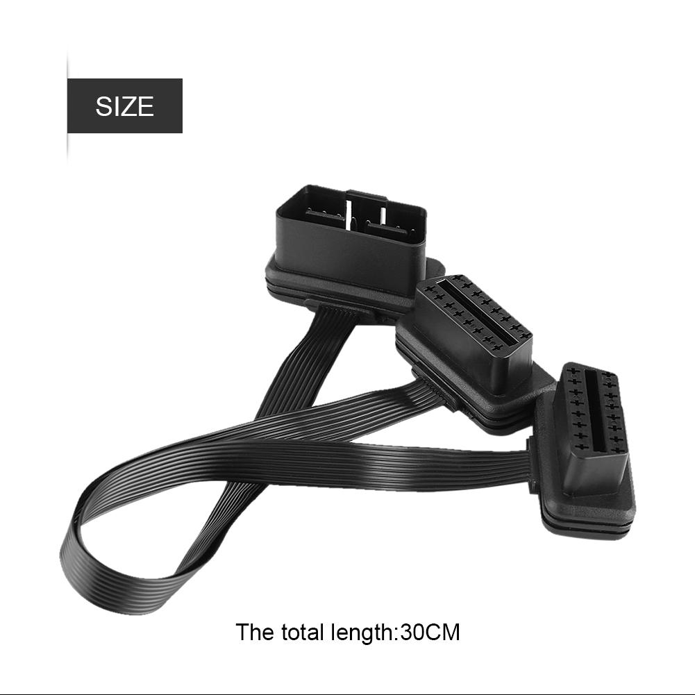 Diagnostic Cable OBD2 Car in Extension Connector 16pin 1 2 Converted Adapter