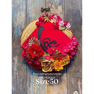 mẹt tết treo tường may mắn ( size 50 - đường kính )