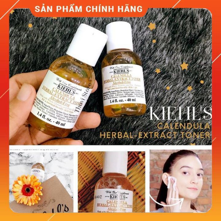 Nước hoa hồng Kiehl's Hoa Cúc Calendula Herbal Extract Toner hàng chuẩn mini 40ml | BigBuy360 - bigbuy360.vn
