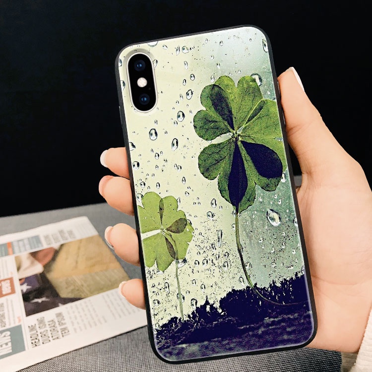 Ốp Lưng Iphone 8 plus Cỏ 4 Lá May Mắn_24 Shopahoo 6plus/6splus/7/7plus/8/8plus/x/xr/xs/11/12/pro/max/promax