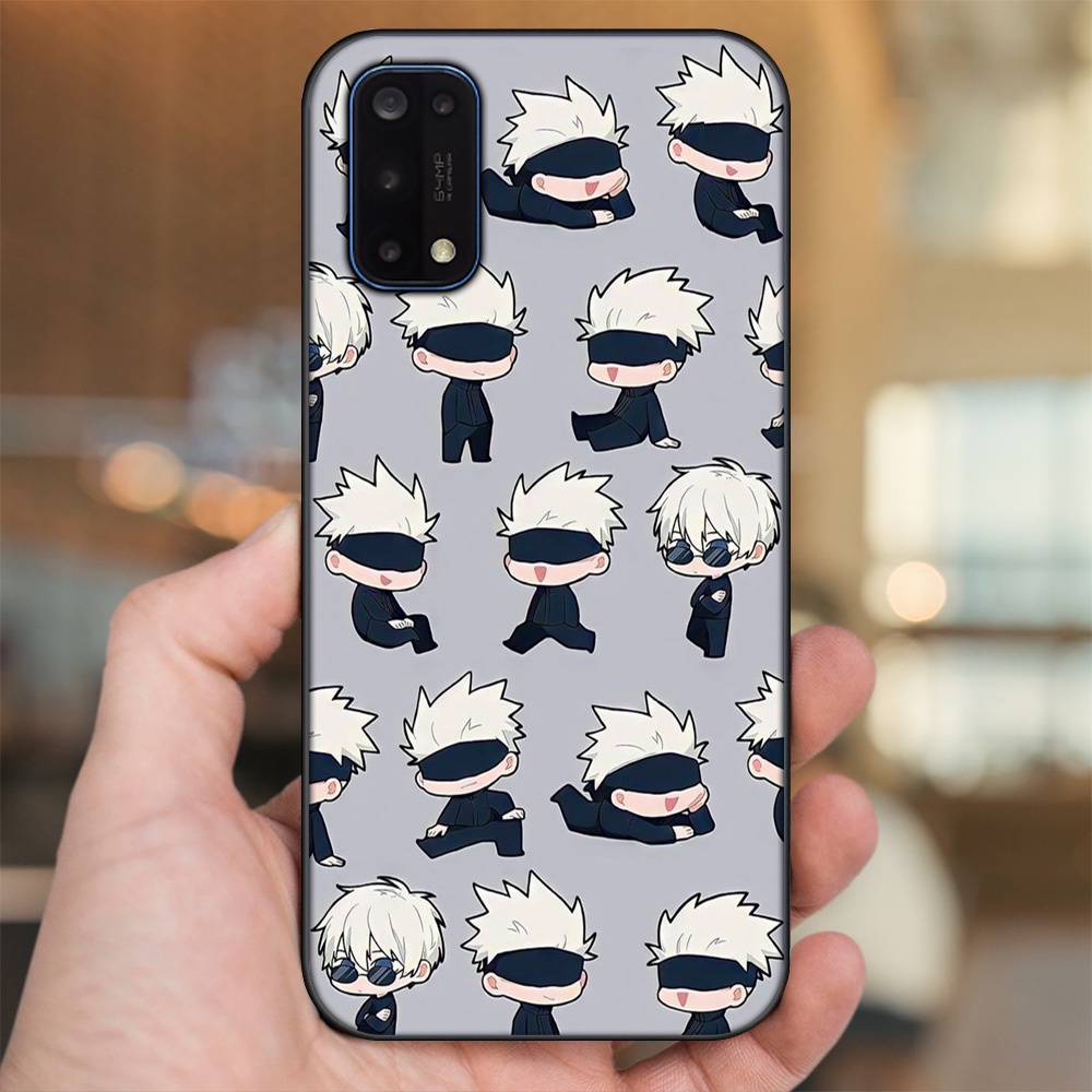 Ốp lưng Realme 7 Pro viền đen in hình Satoru Jujutsu Kaisen
