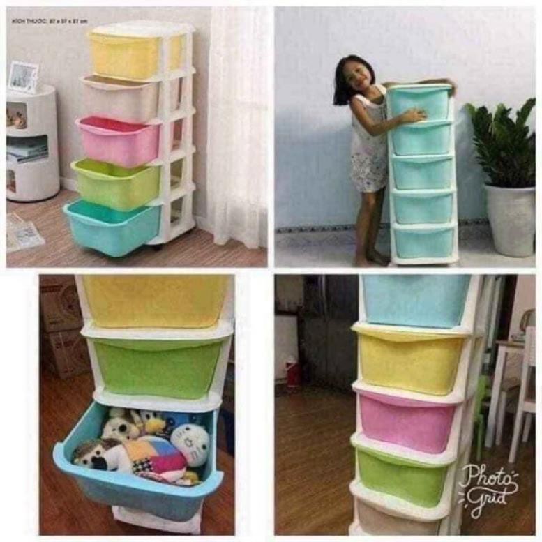 Kệ nhựa Tủ nhựa 5 tầng tiện ích. Kích  thước 97x 37x37