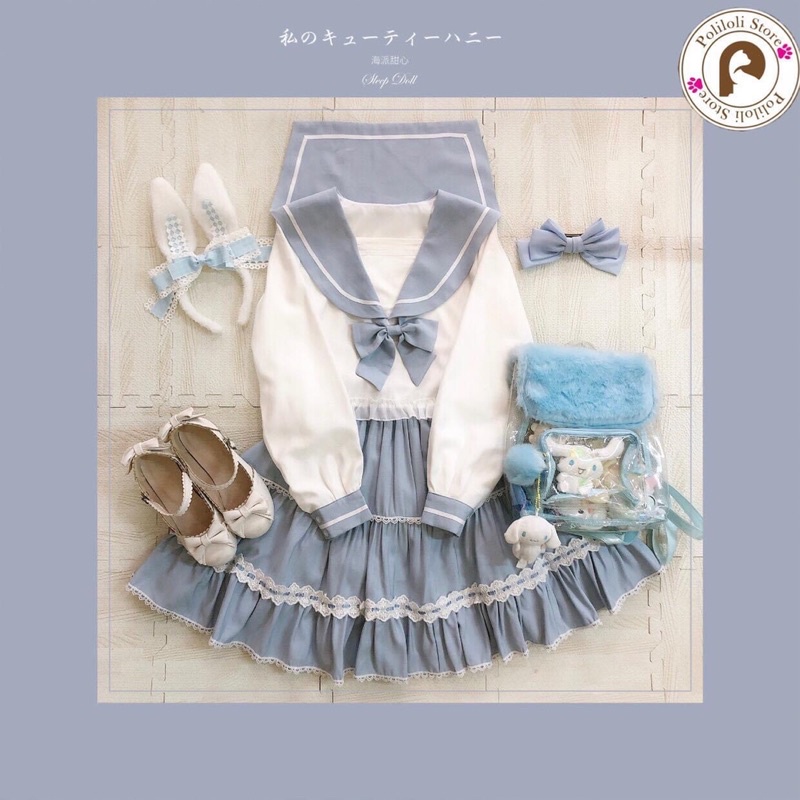 Áo sailor croptop nhiều màu hãng Sleepdoll