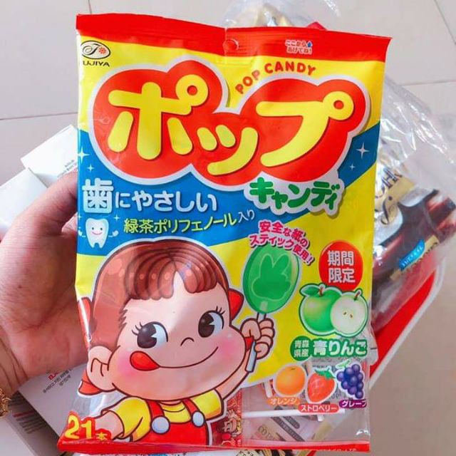 Kẹo Mút Trái Cây Không Sâu Răng Pop Candy | Kẹo Mút Nhật Bản 21 Cây