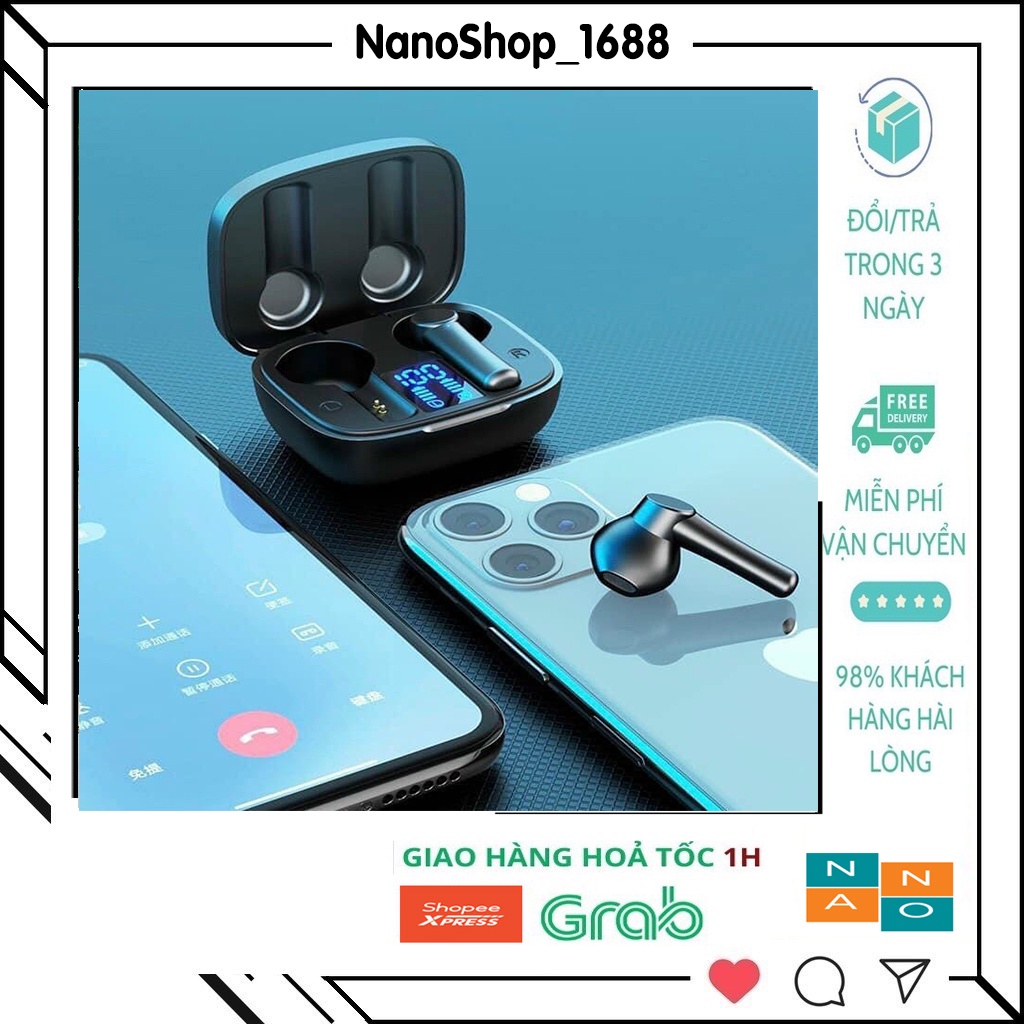 Tai Nghe Bluetooth 5.0 Không Dây Lb-8 Có Màn Hình Led Âm Thanh HIFI TWS nanoshop_1688