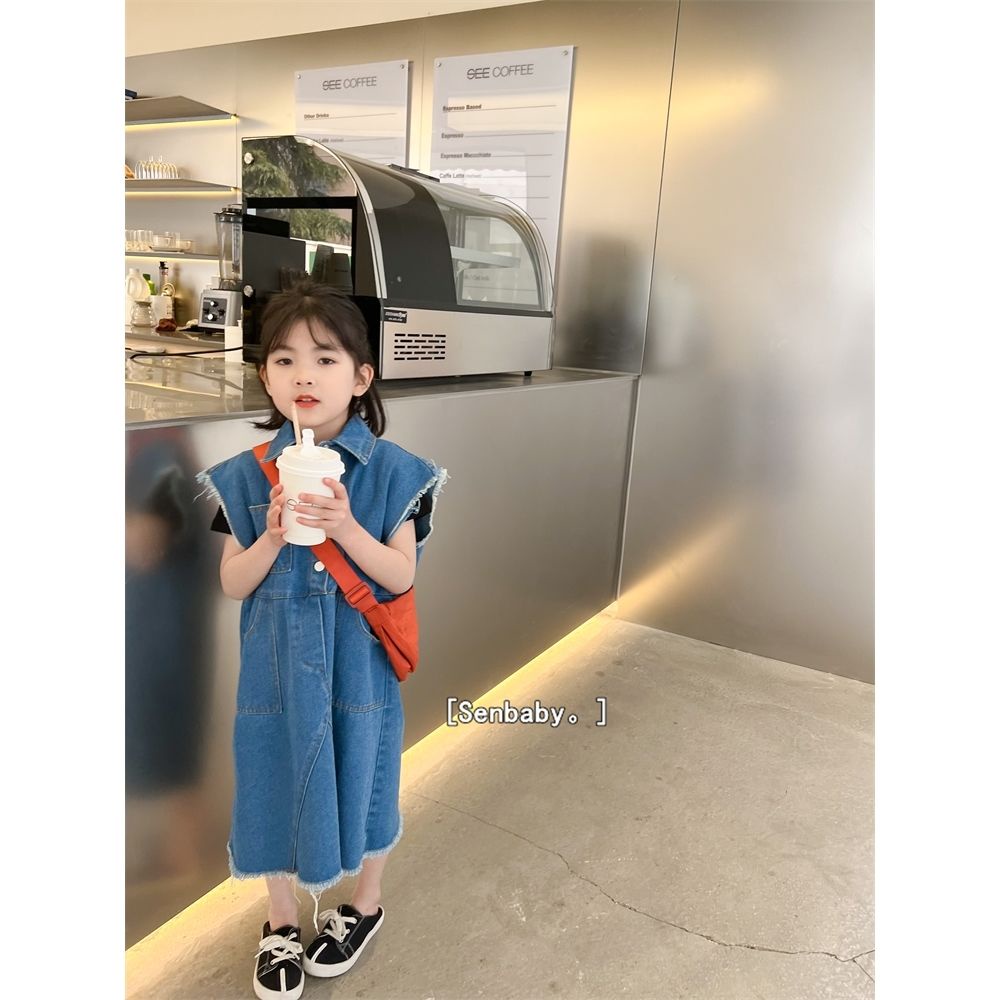 Đầm Denim Không Tay In Hoa 5 Món Thời Trang Mùa Xuân Cho Bé Gái