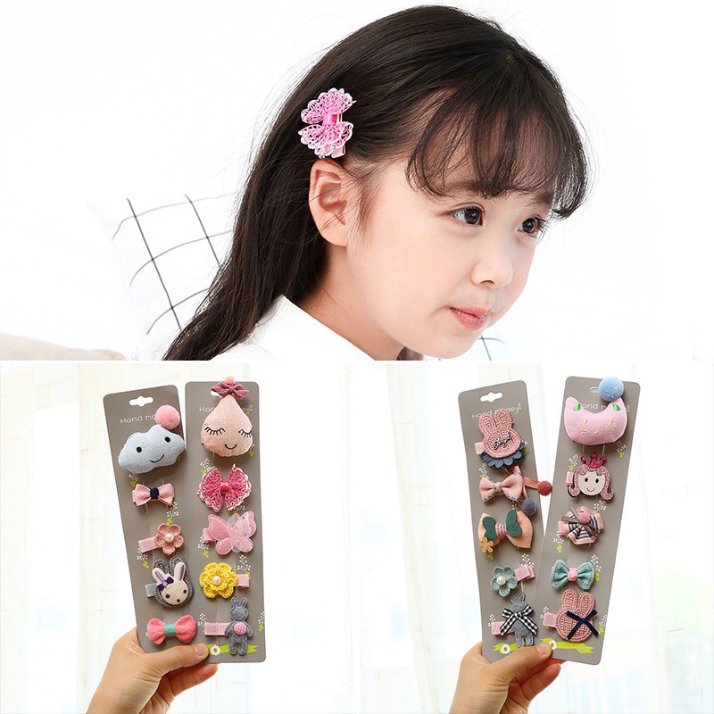 Set 5 kẹp tóc dễ thương cho bé gái