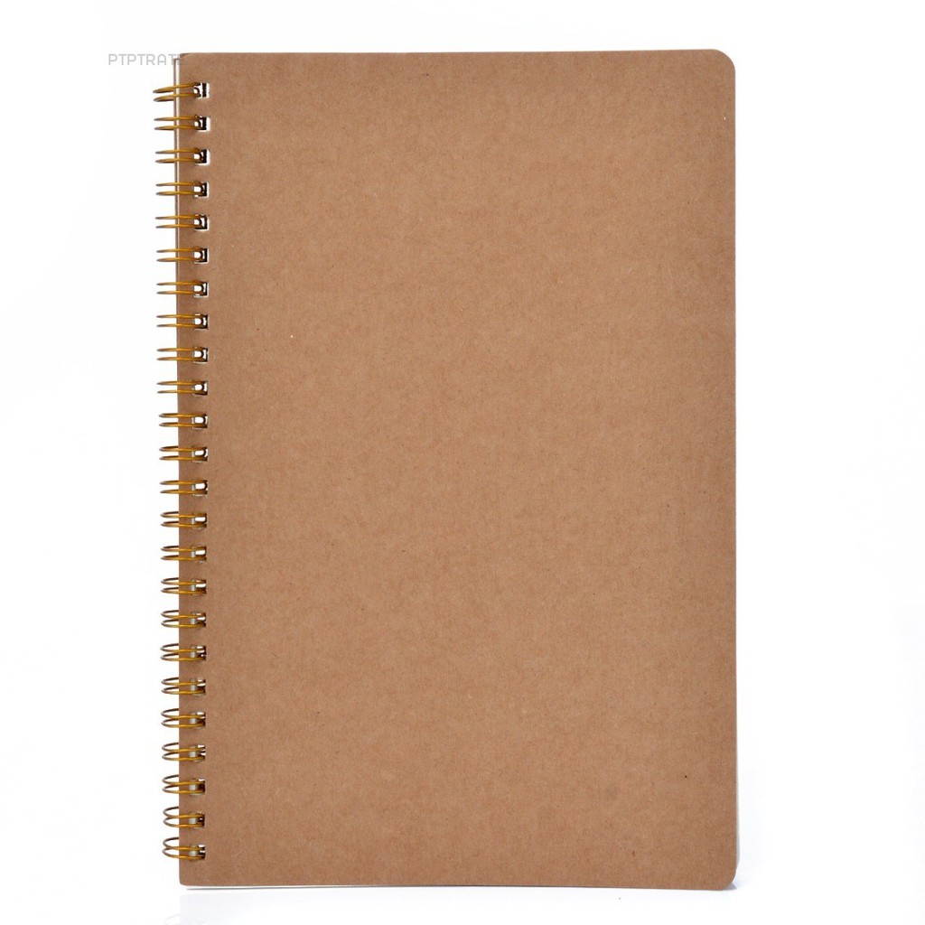 PTPTRATE New Medium A5 Dotted Grid Spiral Notebook Journal Cardboard Soft Cover 100 Pages