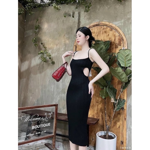 ĐẦM BODY KHOÉT EO CUT EO THUN GÂN SỌC NỔI CAO CẤP XBGIMI (Kèm ảnh thật)