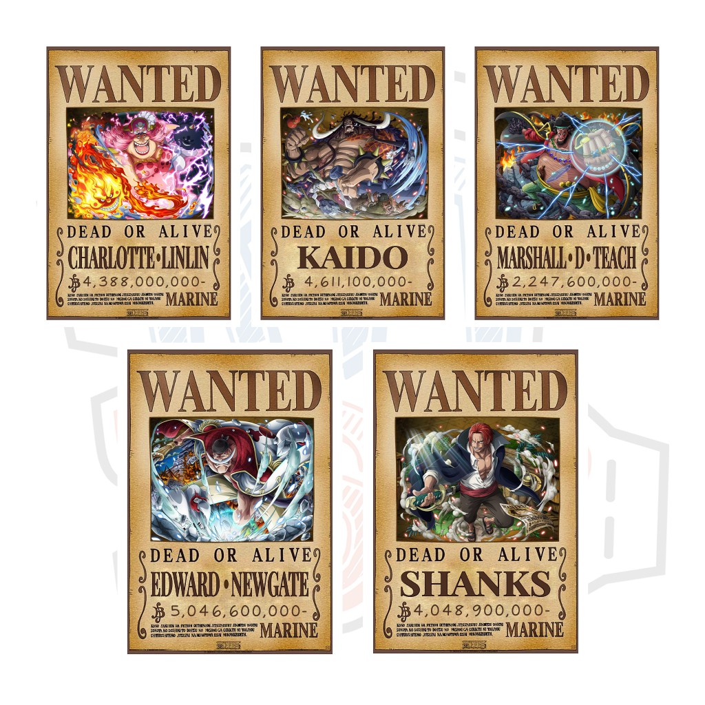 Poster truy nã Yonko (Tứ Hoàng) ver 2 - One Piece