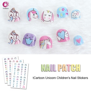 (Hàng Mới Về) Set 1 Tấm Miếng Dán Móng Tay Hình Động Vật Dễ Thương Không Độc Hại Cho Bé Gái
