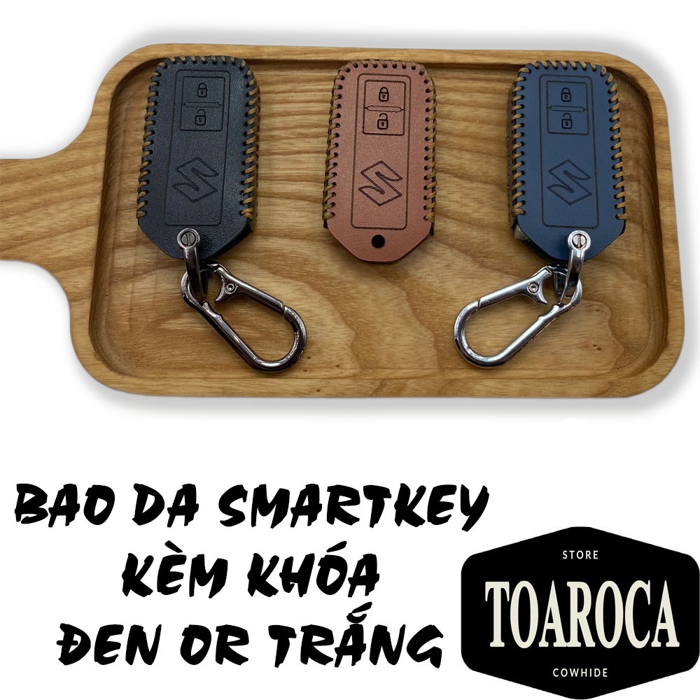 Bao Da Chìa Khoá Smartkey Ô tô  Suzuki Swift, Ertiga, XL7, Vitara 2018 Da Bò Cao Cấp Handmade Toaroca