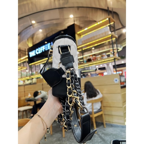 Túi Chà Neo Hobo Trần Trám, Túi Xách Nữ Đeo Chéo Đế Đúc