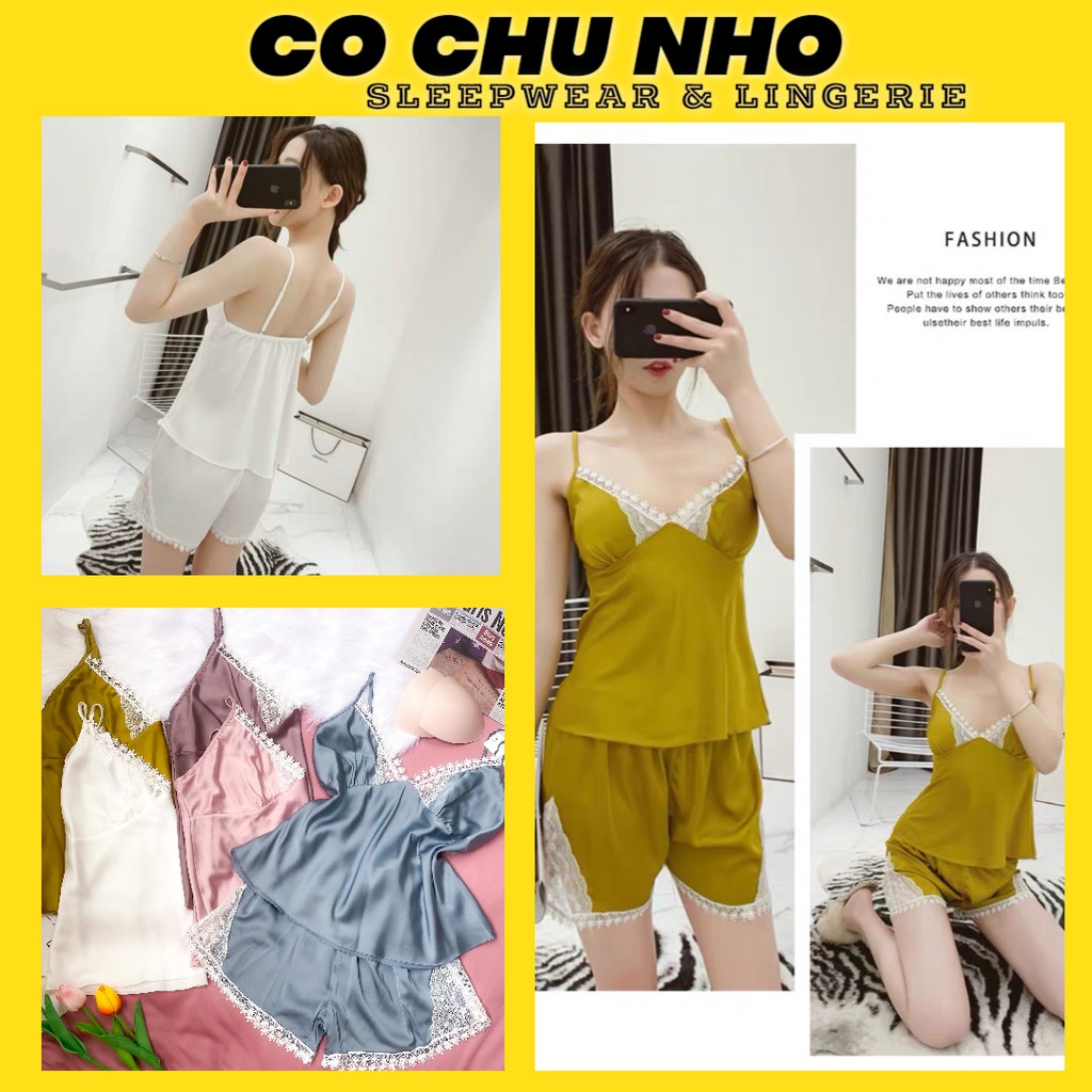 ♥️[Q11.HCM] ♥️ LL511 Bộ ngủ lụa satin Quảng Châu - váy ngủ quyến rũ - cô chủ nhỏ chuyên sỉ