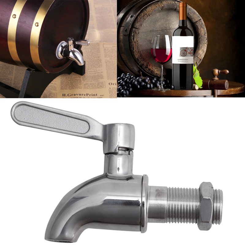 Vòi Rót Rượu Bằng Thép Không Gỉ M16 Hình Tròn Tiện Dụng
