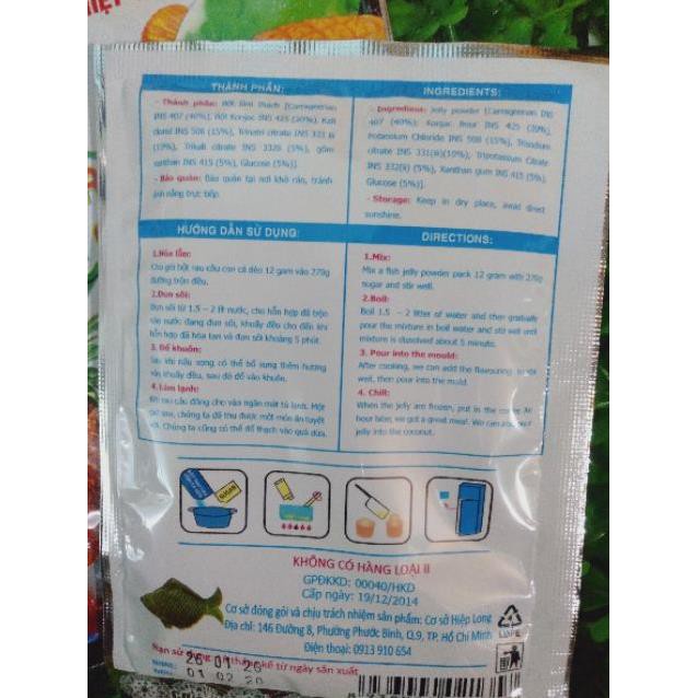 1 GÓI BỘT RAU CÂU CON CÁ DẺO