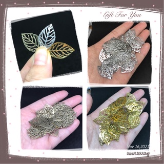 Charm lá vàng lá bạc lá đồng làm handmade