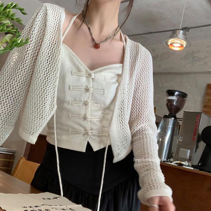 Áo Khoác cardigan Dệt Kim Mỏng Chống Nắng Thời Trang Mùa Hè Cho Nữ
